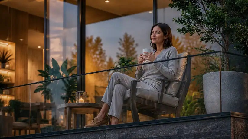 Balkon detayı — mimari görselleştirme, CG Crafts Studio