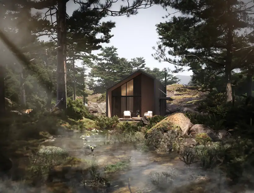Orman kabini — mimari görselleştirme, CG Crafts Studio