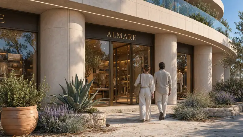 Alışveriş merkezi detay — mimari görselleştirme, CG Crafts Studio