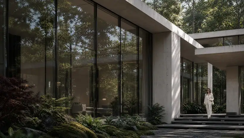 Villa detayı — mimari görselleştirme, CG Crafts Studio