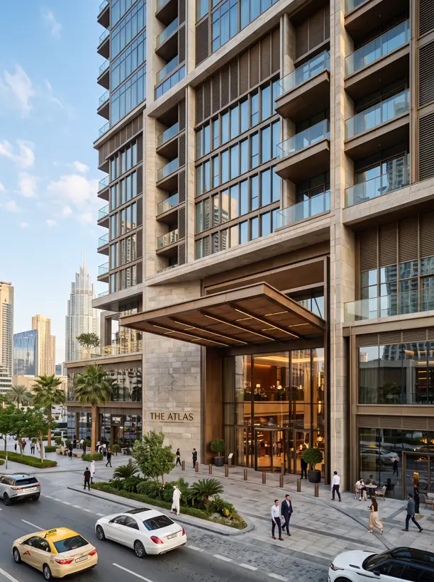 Dubai otel projesi — mimari görselleştirme, CG Crafts Studio