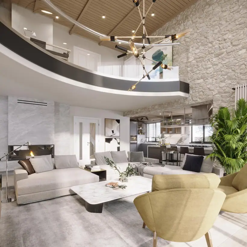 Salon — mimari görselleştirme, CG Crafts Studio