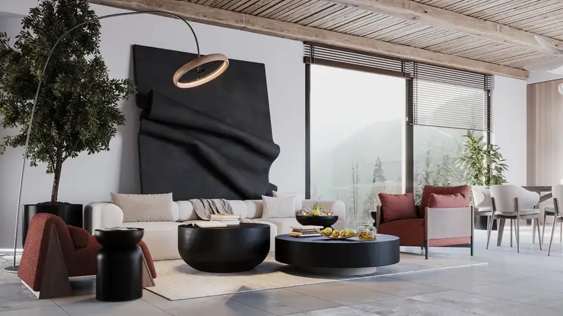 Salon — mimari görselleştirme, CG Crafts Studio